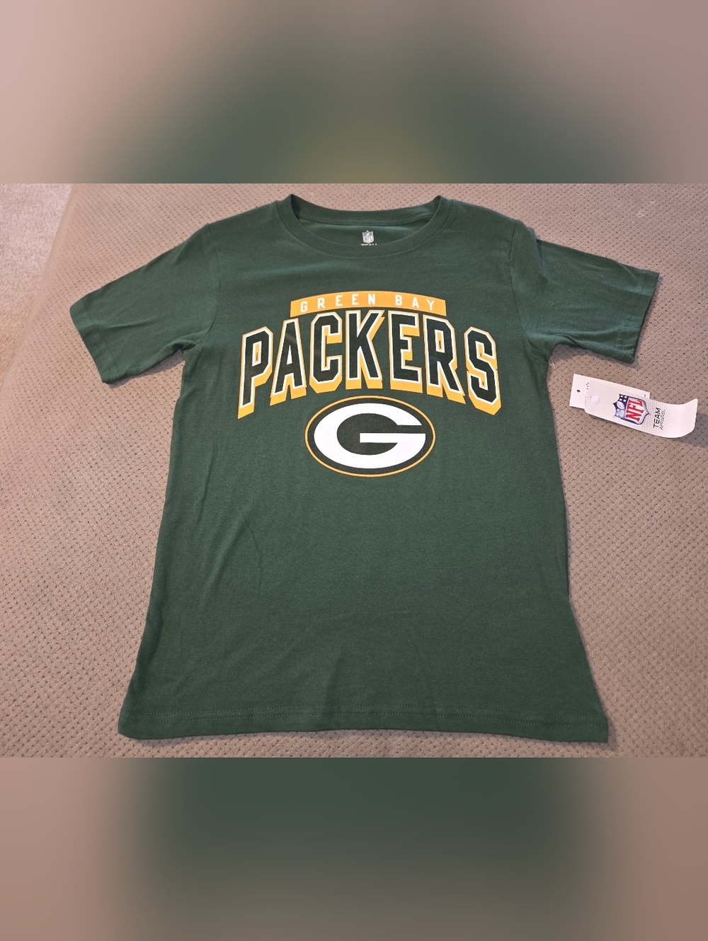 Nfl Green Bay Packers youth medium (8) green short sleeve tshirt 100% cotton